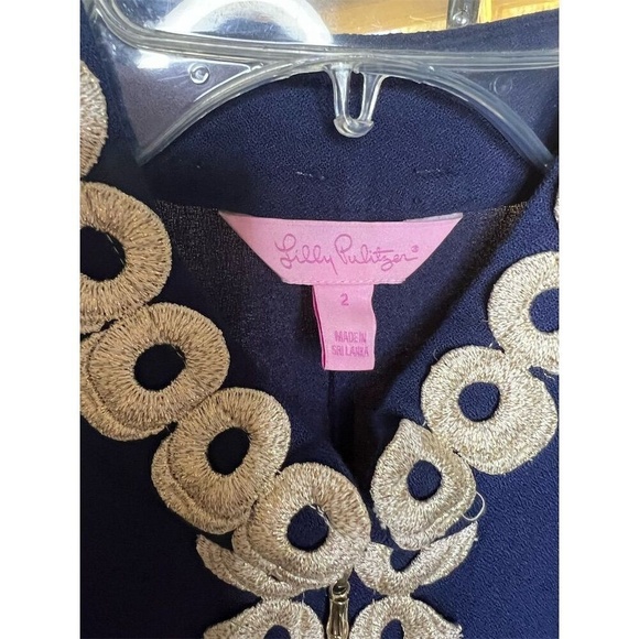 Lilly Pulitzer Women's Size 2 Blue Jane Shift Dress Party Cocktail - Picture 3 of 7